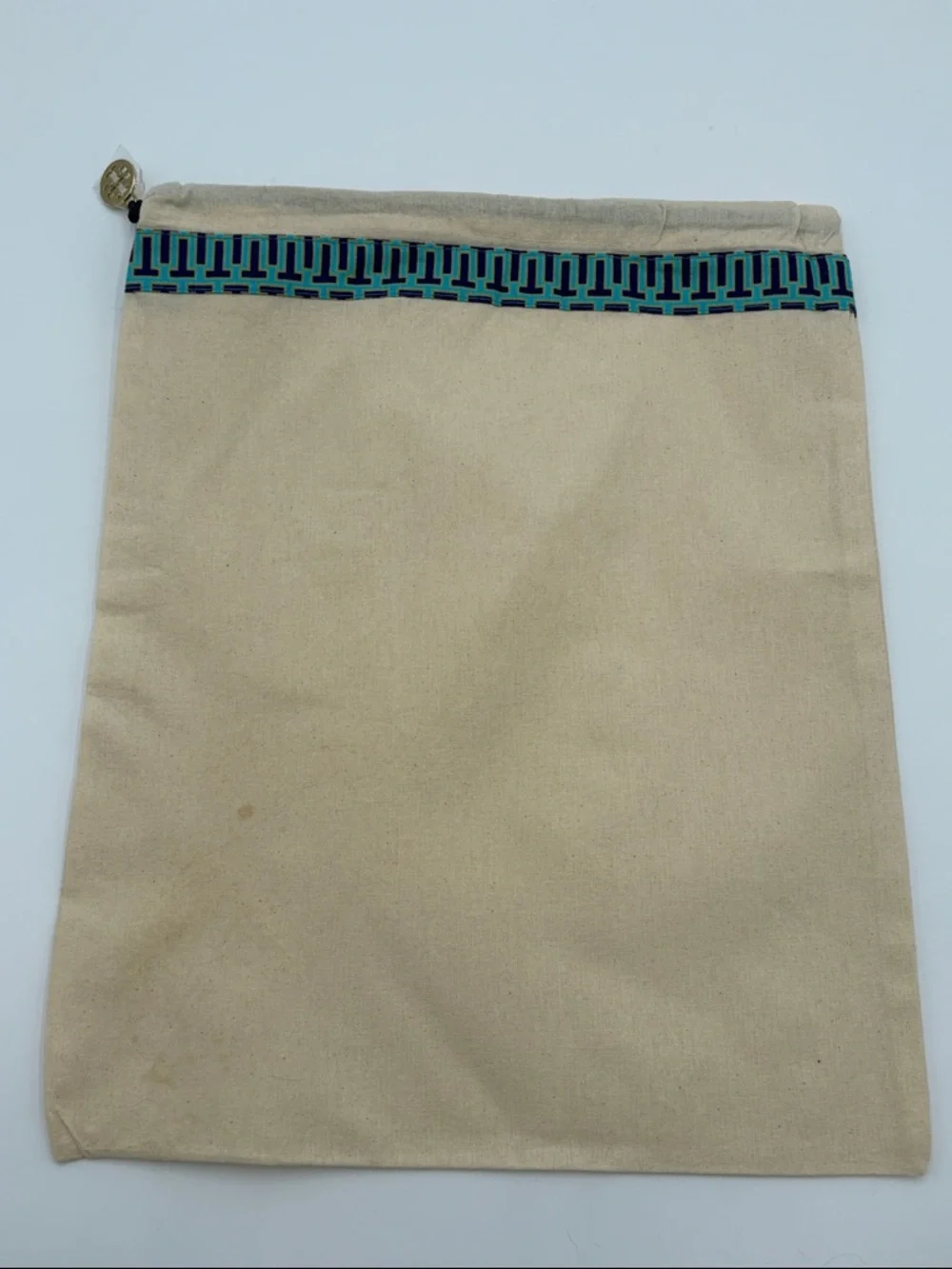 Tory Burch‎ Linen Dust Bag Drawstring Storage Pouch Logo